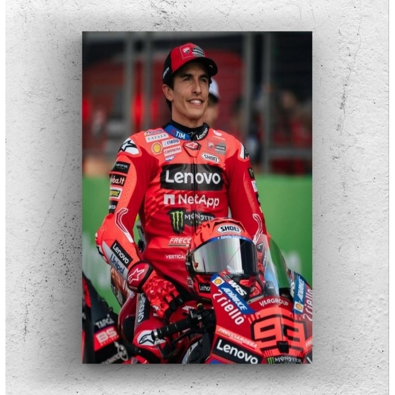 Marq Marquez ducati lenovo wall Poster ขนาด A3+ สูง 48cm กว้าง 32cm