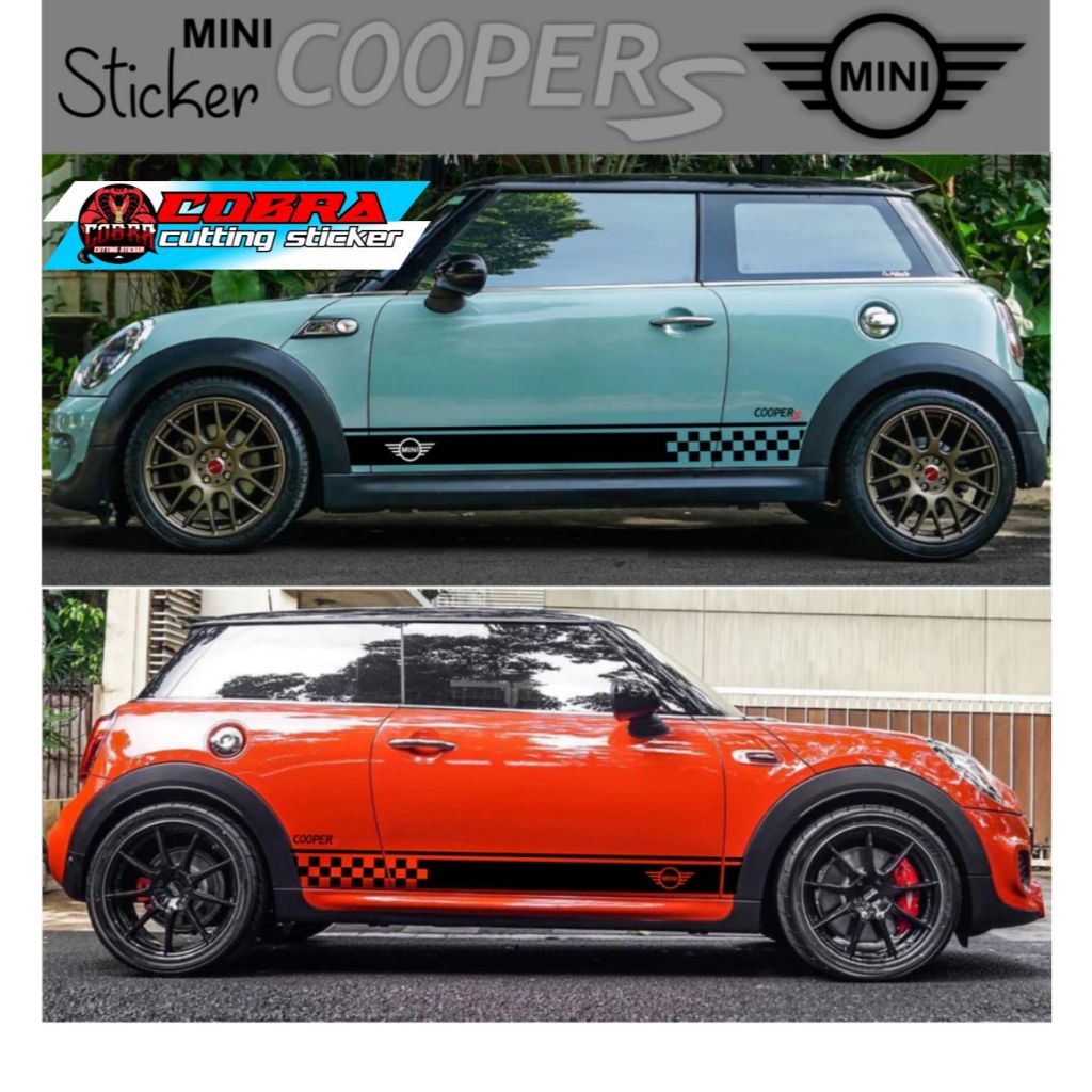 MINI COOPER สติ๊กเกอร์รถยนต์ R56 R57 สติ๊กเกอร์ตัดด้านข้าง MINI COOPER CAR