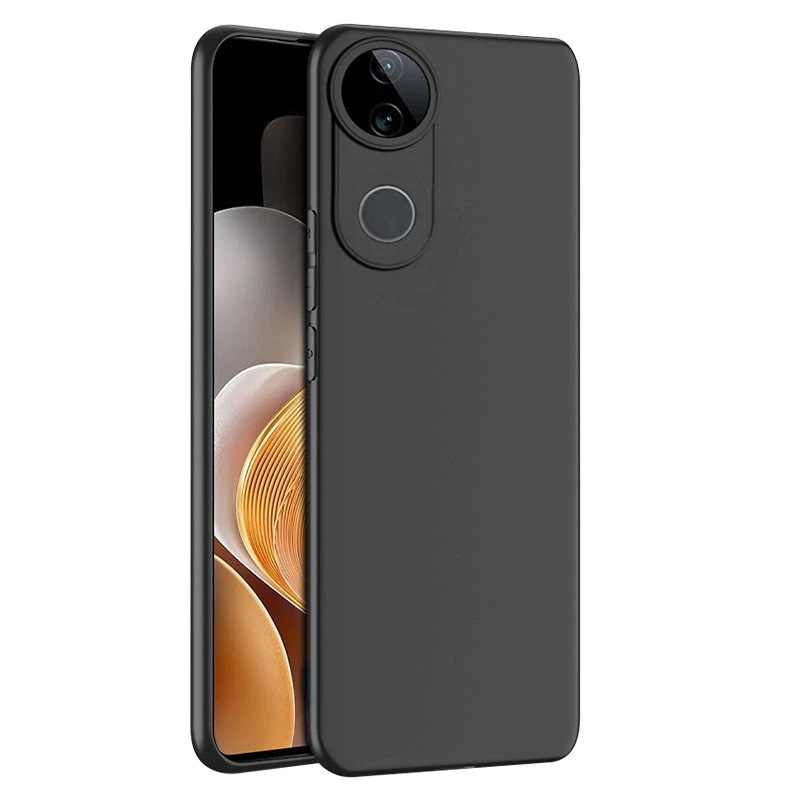 HP OMA - VIVO V50 / V50 LITE SOFT CASE BLACK RING STANDING HANDPHONE CASE