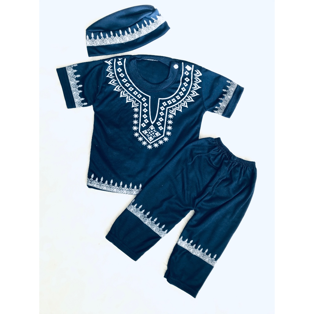 Baby Koko Suit Pants เสื้อเชิ้ตมุสลิม Ramadan Eid เสื้อผ้าเด็ก Bonus Peci อายุ 3-12 เดือน