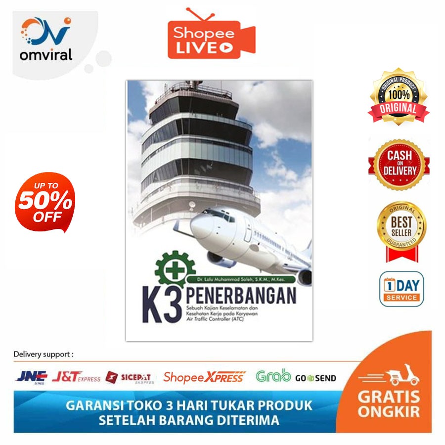 หนังสือการบิน K3: ศึกษาความปลอดภัยและสุขภาพเพื่อการบําบัดอากาศ (ATC) หนังสือพนักงาน Lalu Muhammad สํ