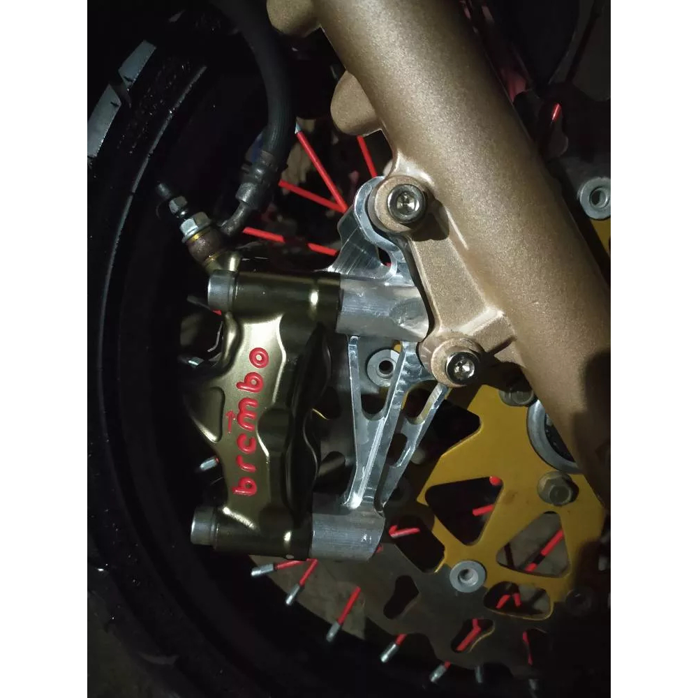 Brembo GP4 Caliper Bracket Picth 100 cnc Disc Caliper Bracket 300 to Shock ninja RR / R