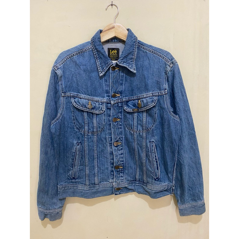 Vintage Denim trucker jacket Lee Riders collab edwin ไซส์ L (ld114cm P61cm)
