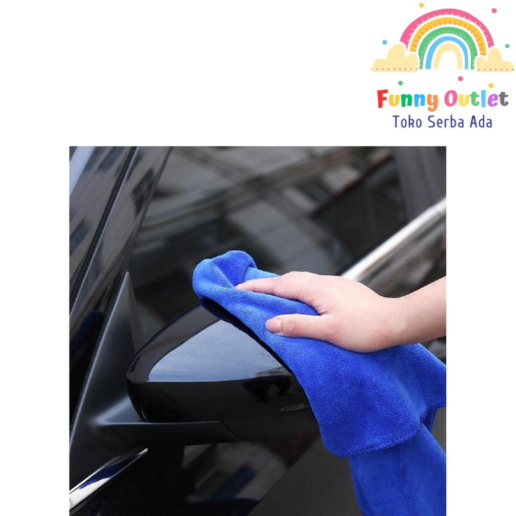 Funny Outlet - ผ้าขนหนูแห้งเร็วรถยนต์ไมโครไฟเบอร์ 24x24 ซม