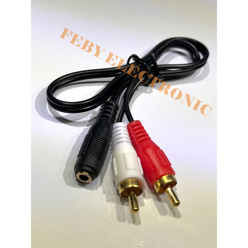 สาย 2 RCA to Cover mini 3.5 mm ยาวหญิง 40 cm
