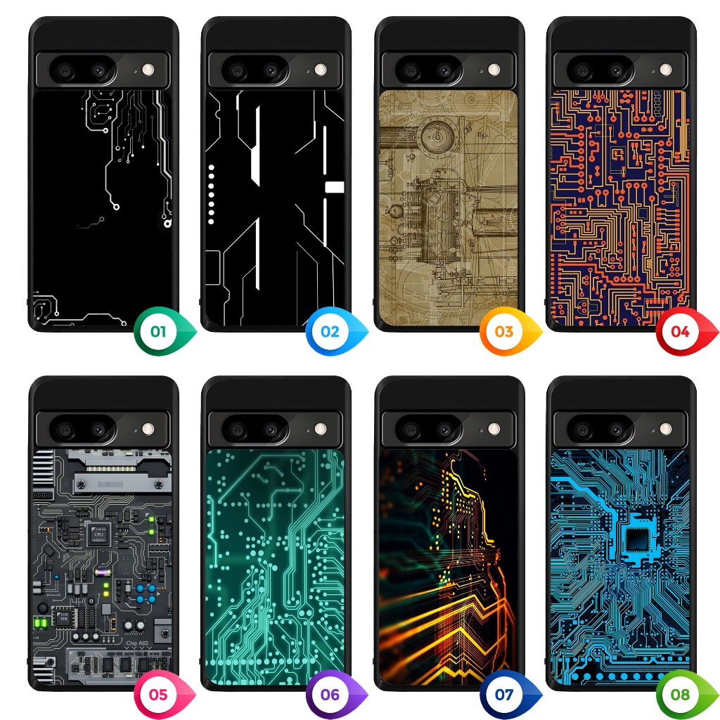 กรณีปลอกที่กําหนดเอง Google Pixel 10 9 9A 8 8A 7 7A 6 6A 5 5A 4 4A 3 3A 2 Pro XL 4G 5G MACHINE BOARD