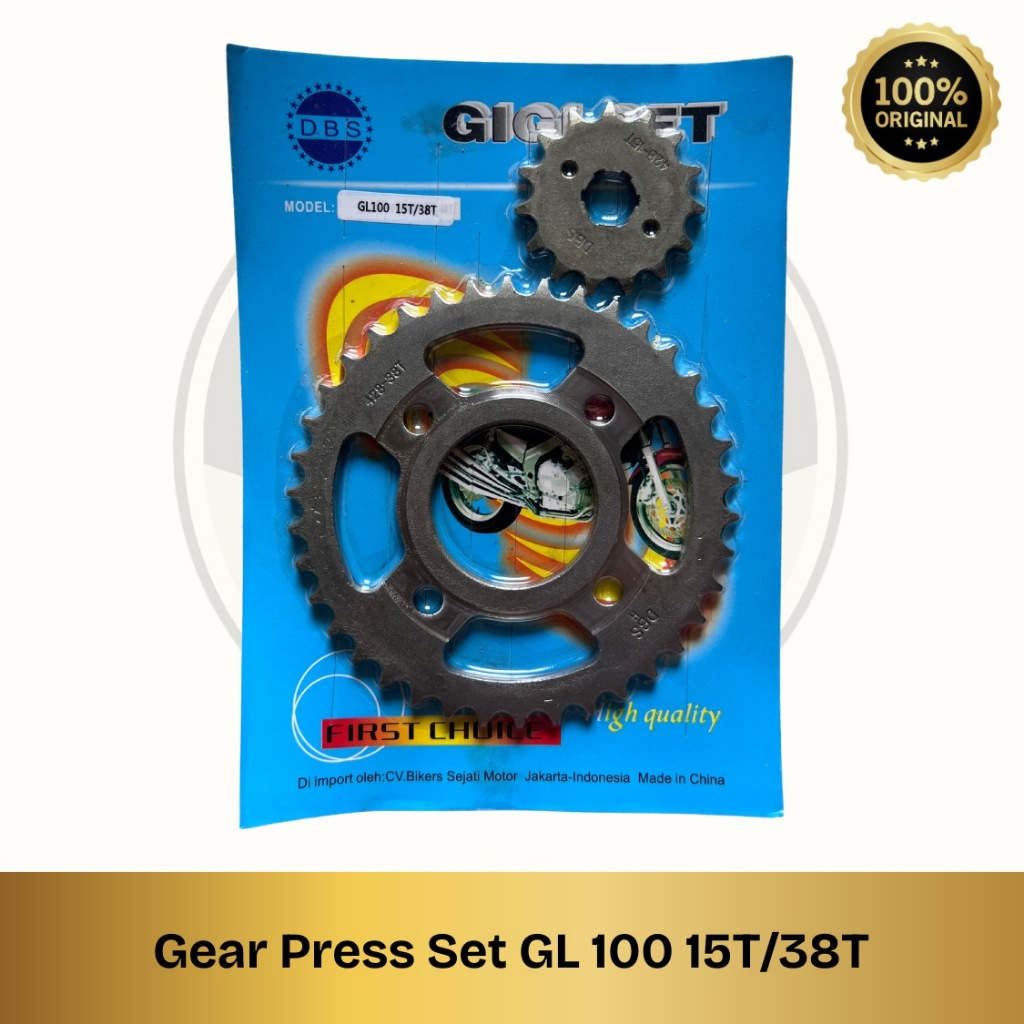 Gear Press Gir Pres Set ด้านหน้าด้านหลัง GL 100 15T/38T 15T 38T