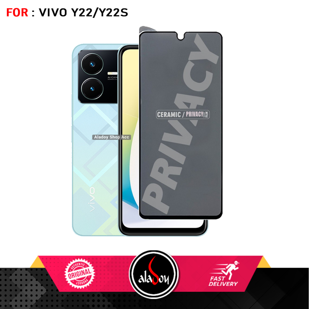 กระจกนิรภัย SPY Vivo Y22 / Y22S Anti-Scratch Privacy