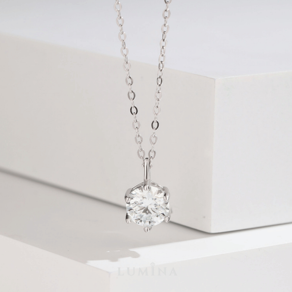 Lumina Jewels - สร้อยคอป้องกันสนิมสแตนเลส One Dia Silver