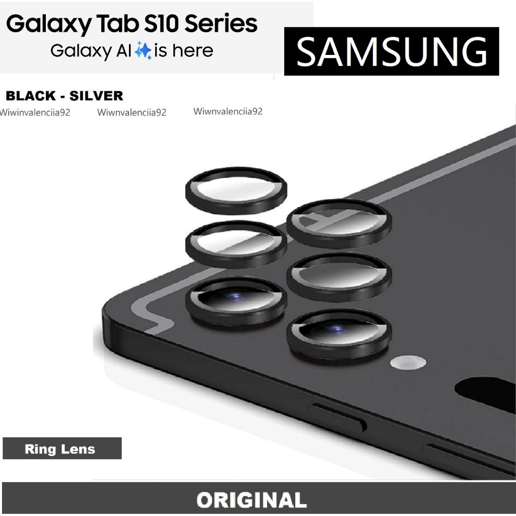 TABLET - Samsung TAB S10 / S10+ / S10 ULTRA NewS RING Lens Camera Silver - Black Tempered glass Lens Protector anti-scratch cin galaxy lens Full Frame WHITE Black 4g 5g S 10 + ORI NEW Galaxy Protector anti-กล้องโมเดลรอยขีดข่วน 4722200000 1 0 SamsungS10 PL