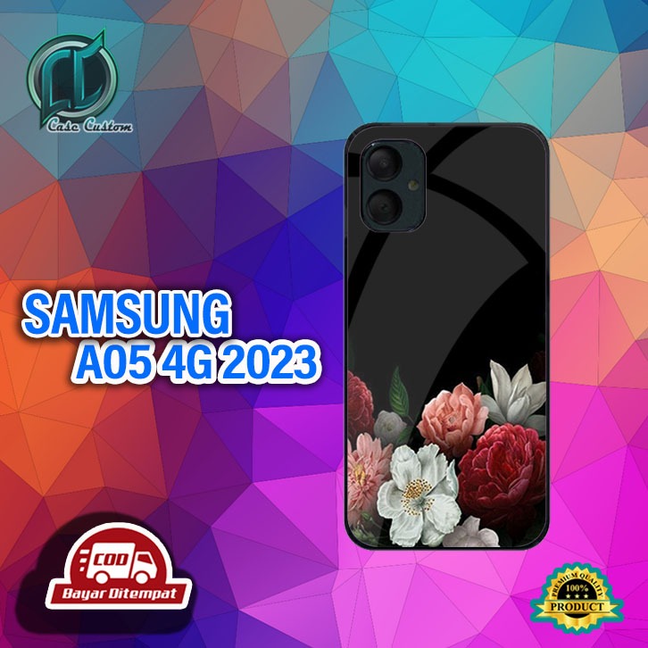 SAMSUNG A05 4G 2023 Case สามารถใช้สําหรับโทรศัพท์ทุกประเภท ยัง [FLOWER Motif] _เคสเงาล่าสุด _เคสแบบก