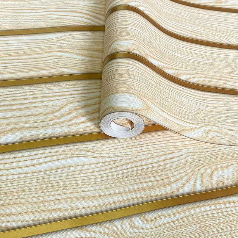 X8 WALLPAPER ROOM WALLPAPER สติ๊กเกอร์ PANEL MOTIF CREAM GOLD LINE 45 ซม. x 8-9 เมตร