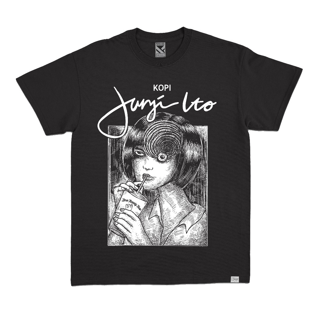 เสื้อยืด ZeroTwentyTwo Black Junji Ito Coffee | เสื้อยืด Junji Ito Coffee สําหรับผู้ชายและผู้หญิง สี