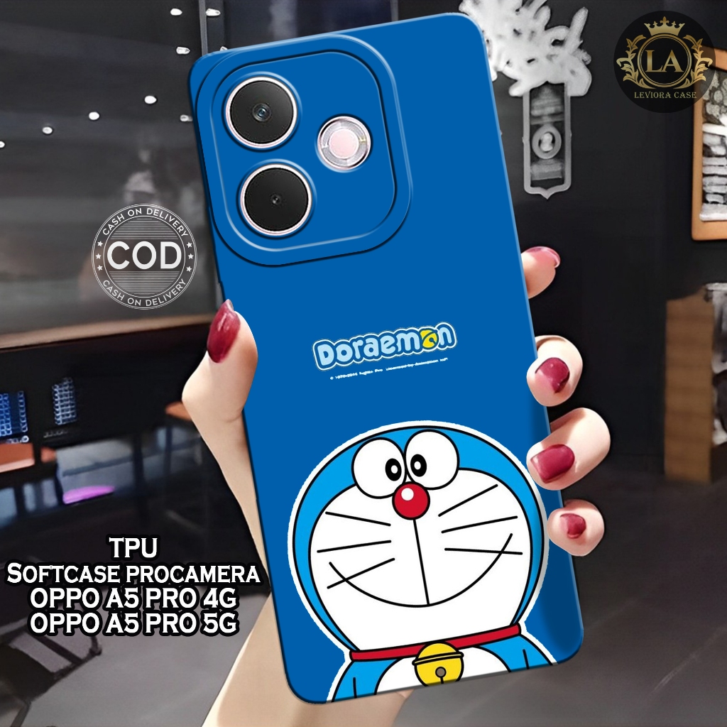 เคส OPPO A5 PRO 4G/5G 2025 ล่าสุด - เคส Leviora - เคสแฟชั่น Doraemon - เคส OPPO A5 PRO 4G/5G Softcas