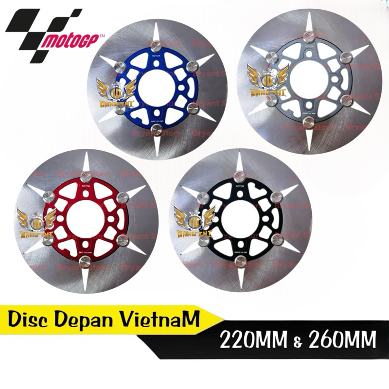 แผ่นดิสก์โรเตอร์ 8.1 DT10 เวียดนาม 220 มม.260 มม. Beat Vario Scoppy Mio Soul Mio Sporty Jupiter Mx Vega Zr Vega R ใหม่ Jupiter Z Fiz-r Vega R เก่าคุณภาพดีที่สุด