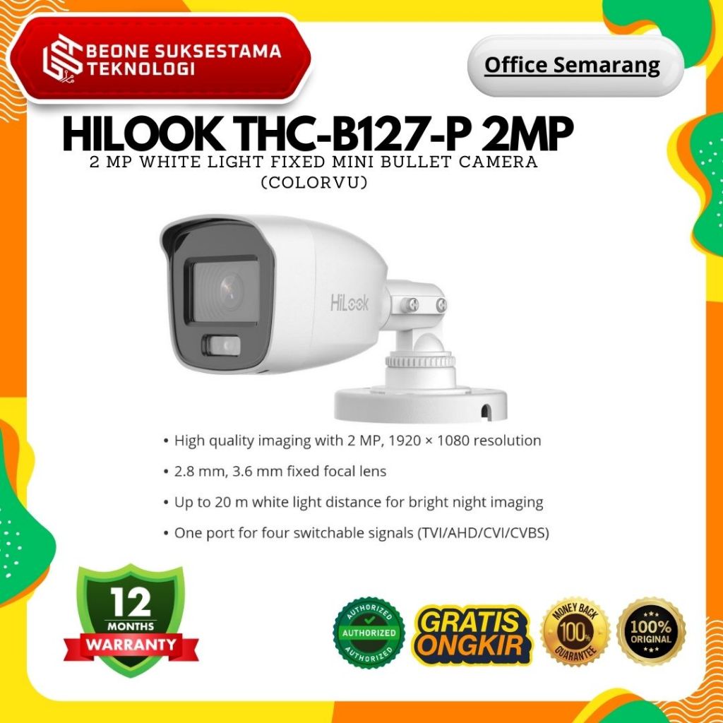 HILOOK FULLCOLOR กล้องกลางแจ้ง THC-B127-P