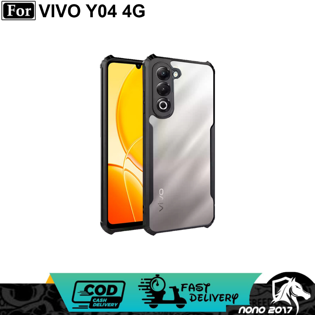 เคส SUNDD VIVO YO4S Y04 4G HARDCASE SHOCKPROOF TRANSPARENT ARMOR