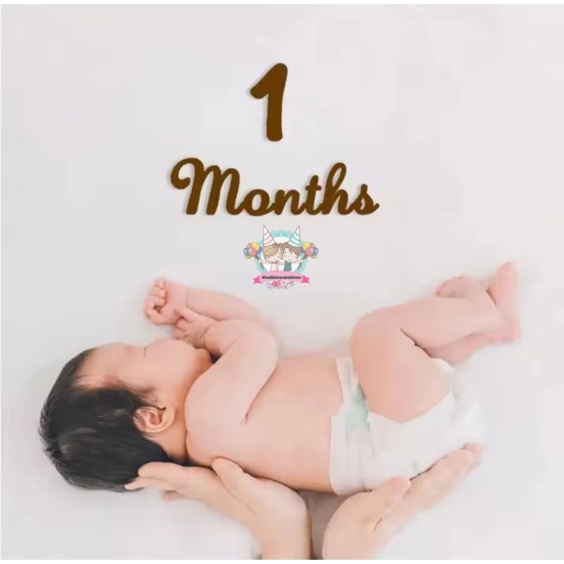 WINDBLOWN Balloon 1 MONTH BABY PHOTO SET PINTEREST / การเขียน 1 MONTH BABY Boy Girl