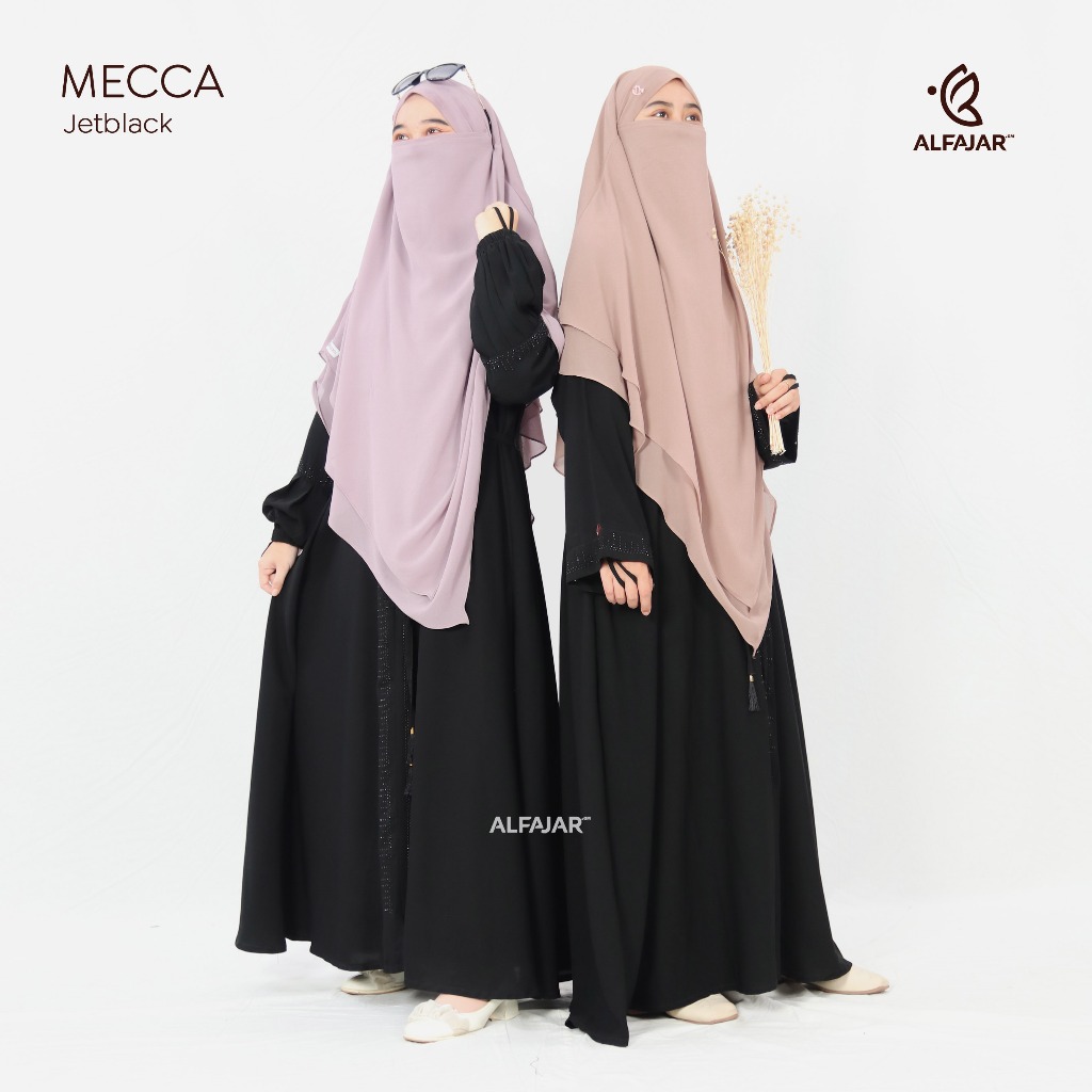 Alfajar - Jetblack BECCA Abaya Gamis / Umarh Abaya / Eid Gamis / Abaya ตุรกี
