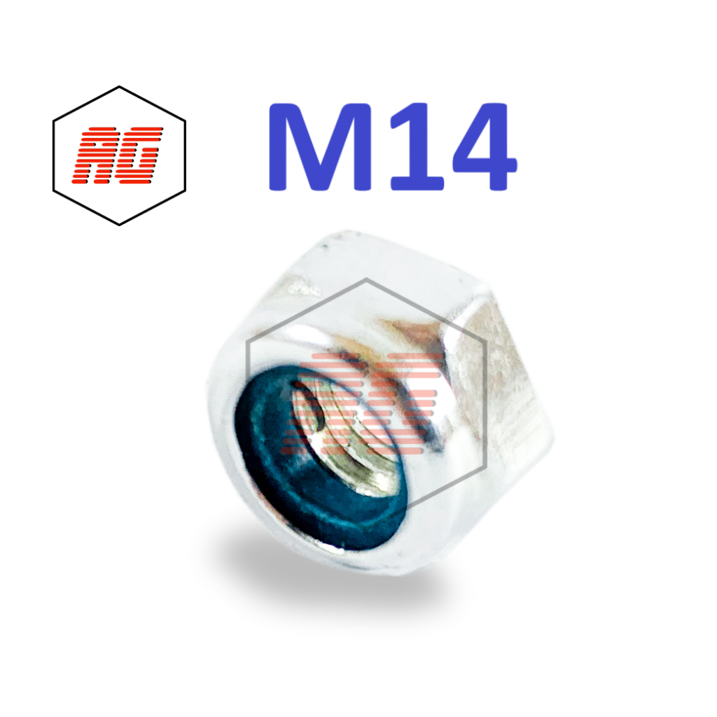 ไนลอน HEX NUT GALVANIZED สีขาว M14 X 2.0 K22