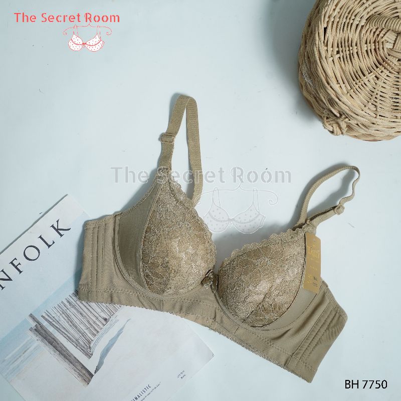สนิทสนม BRA BH 7750 I CUP AI 3/4 CUP | WIRELESS I PUSH UP BRA I MEDIUM FOAM I HOOK 3 ฉันลูกไม้ | ขนา