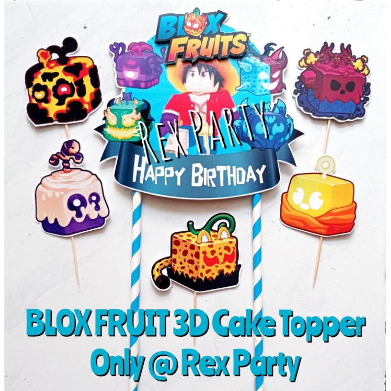 Blox Fruit Cake Topper/Topper Blox Fruit/Cake Topper 3D Blox Fruit/Topper Blox Fruit/Roblox/Blox Fru