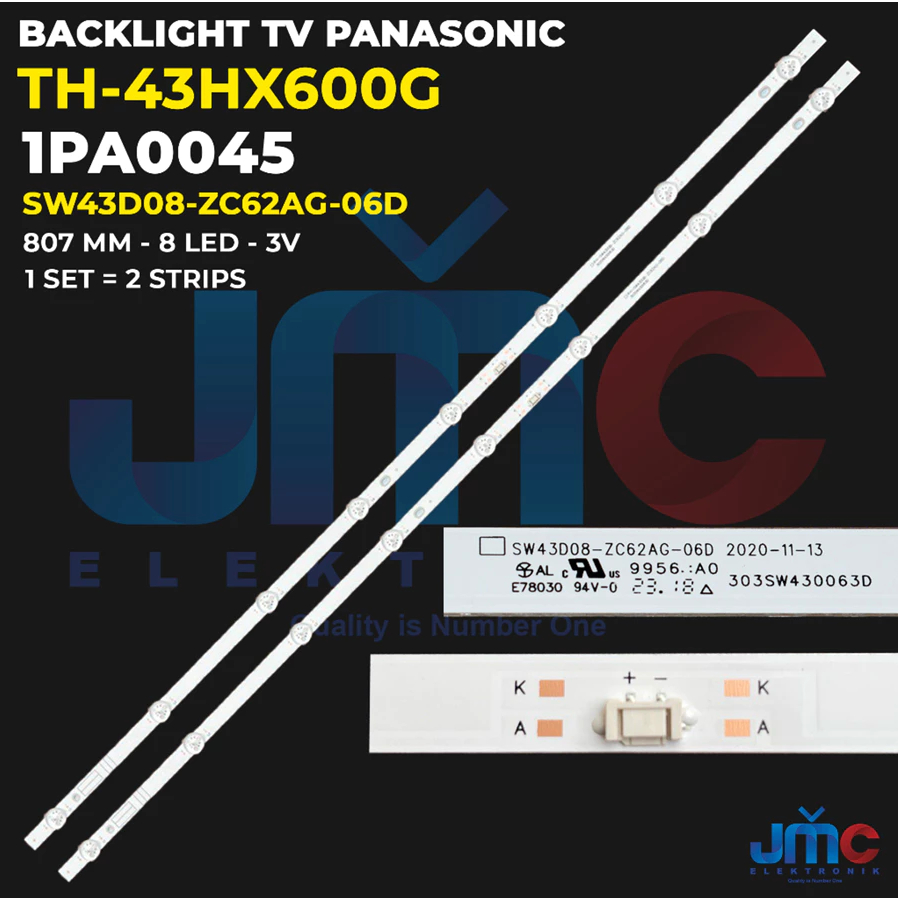 PANASONIC 43 นิ้ว LED TV BACKLIGHT TH-43HX600G TH43HX600G 43HX600G TH43HX600