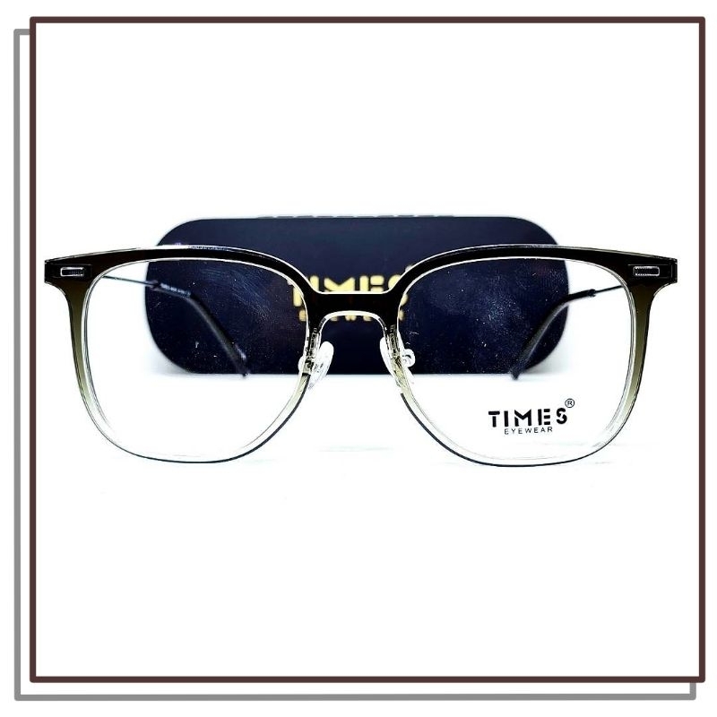 TIMES 2333 พลาสติก EYEGLASS FRAME รุ่นโปร่งใสหรูหราสุดเท่พร้อมที่ใส่จมูก ไฟคุณภาพดี ราคาทนทานแข็งแรง