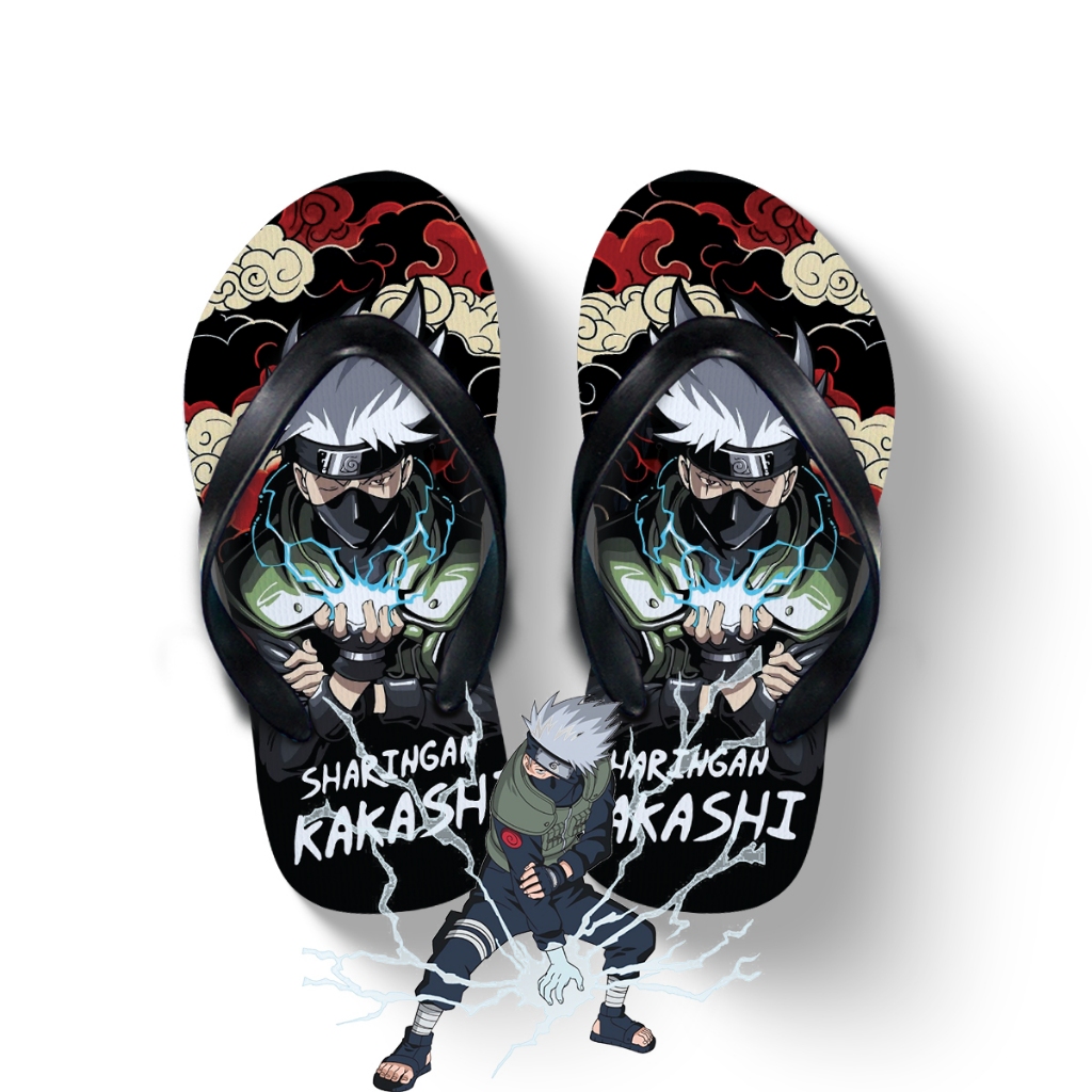 รองเท้าแตะตัวละคร Kakashi Sharingan รองเท้าแตะสําหรับเด็ก Sopy