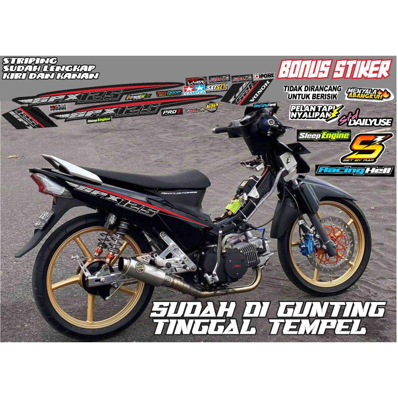 SUPRA X 125 SPX 125 2006 ถึง 2012 แถบสติ๊กเกอร์