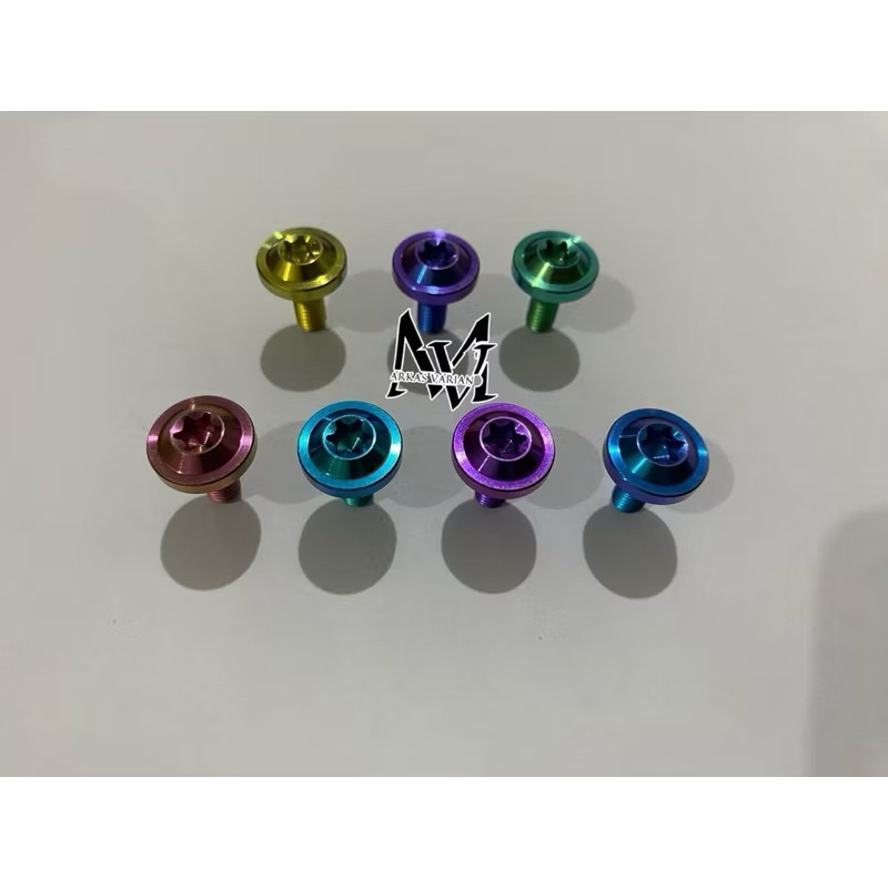 [TITANIUM] BIG HEAD TITANIUM BOLT M6x15 M6x20 GRADE 5 VIETNAM