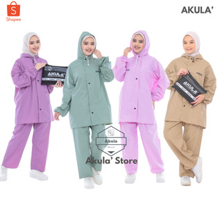 JAS HUJAN PREMIUM BY AKULA BAHAN PVC 0,25 PRIA WANITA ANTI REMBES TERBAIK