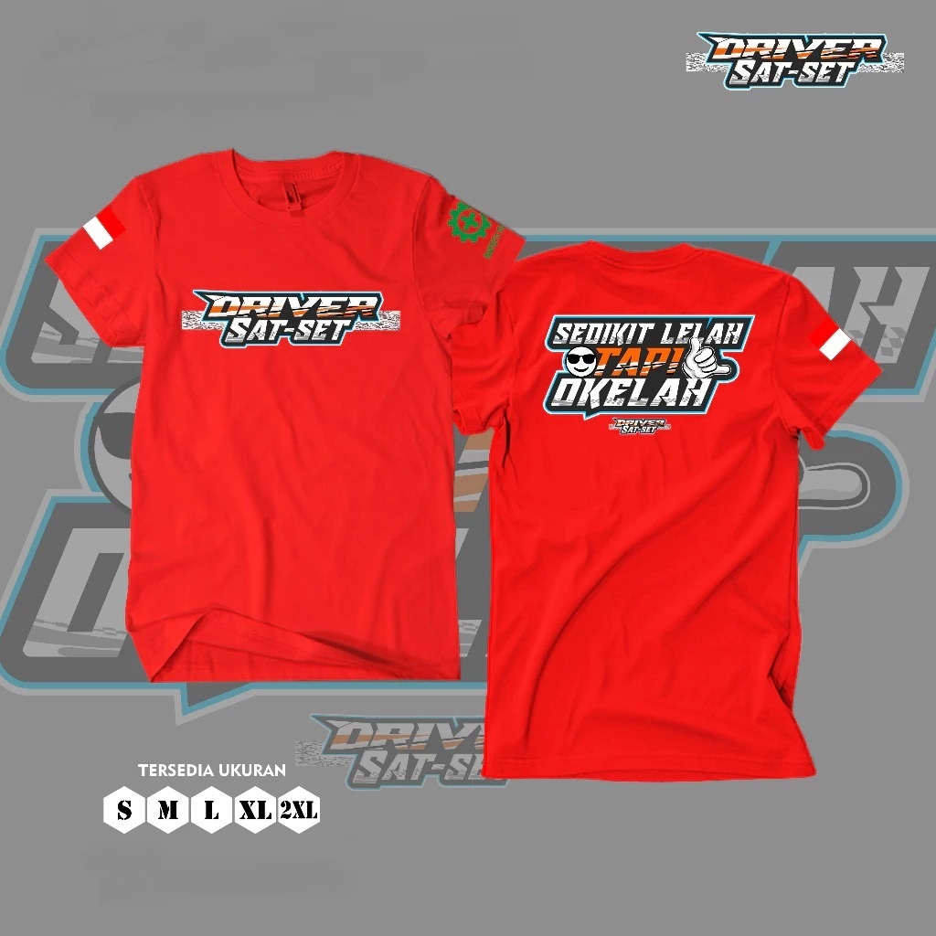 DRIVER SAT SET เสื้อยืด - เสื้อยืด Distro พร้อม DRIVER SAT SET word motif - เสื้อยืดผู้ชายและผู้หญิง