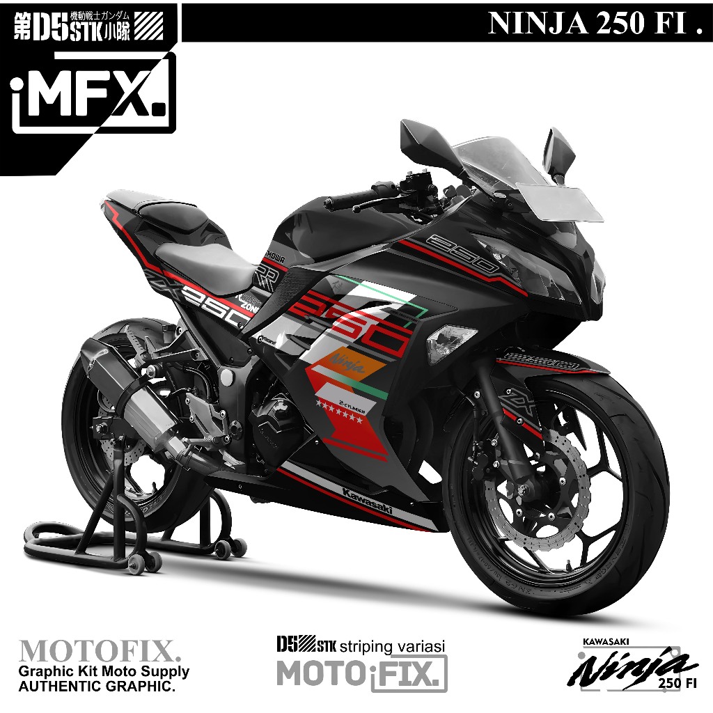 NINJA 250 FI / MFX 10 STRIPING / สติ๊กเกอร์ / DECALS / SEMIFULL / สติ๊กเกอร์มอเตอร์ไซค์ / ZX 250 R /