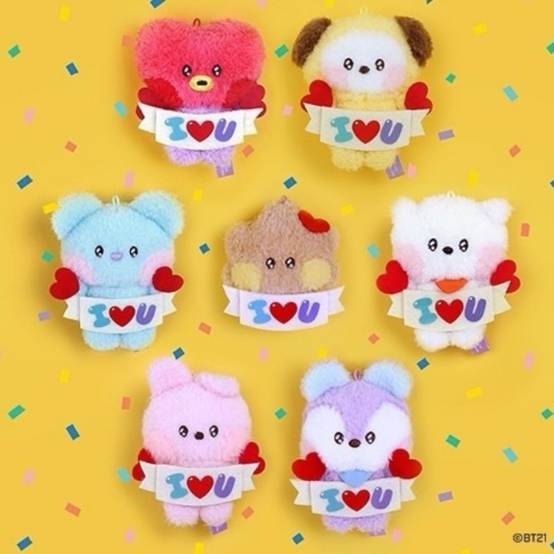 [READY] BT21 KEYRING I LOVE YOU (READ DESCRIPTION)