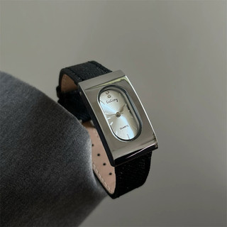KOOLEY Jam Tangan Wanita Leather Belt Retro Square Casual Gogoey KY-GY2 High-End Light Luxury Mewah Simple Ladies Quartz Watch Kotak Segi Panjang