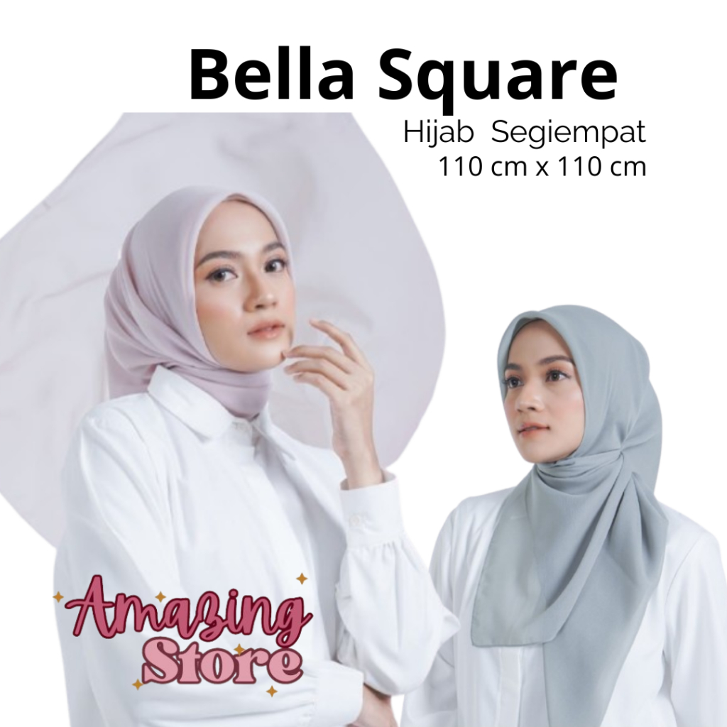 BELLA SQUARE HIJAB / PLAIN SQUARE HIJAB / BELLA SQUARE / BELLA HIJAB