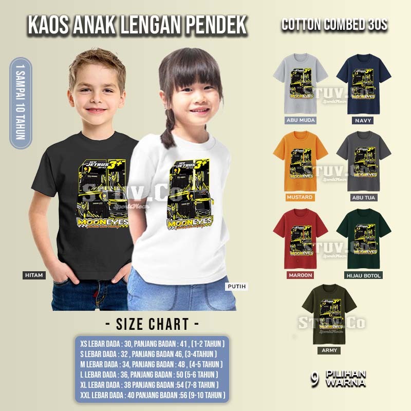 KATUN MOONEYES BUS เสื้อยืด DTF SCREEN PRINTING CHILDRENS ผ้า VECTOR SCREEN PRINTING ใหม่ JETBUS 3+ 