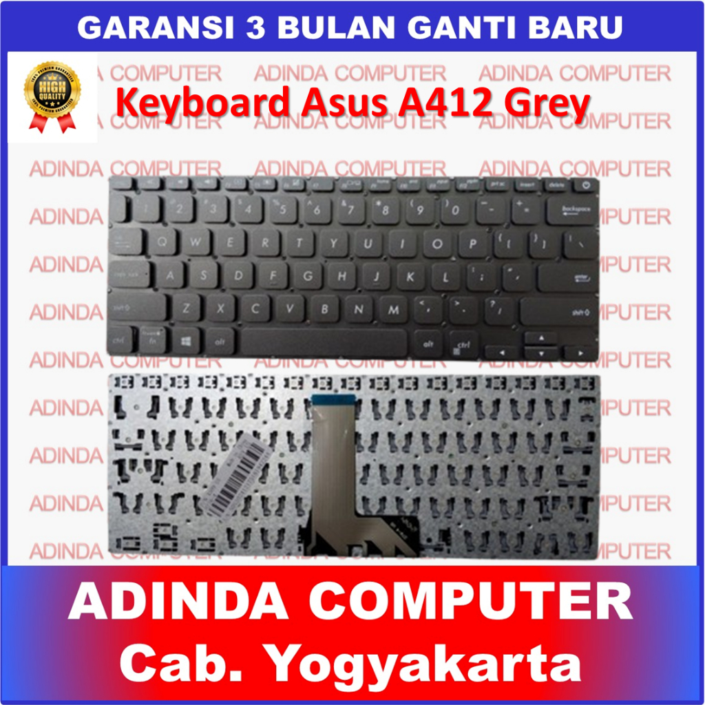 Asus A412 X412D X412DA X412DK X412EA X412F คีย์บอร์ดสีเทา