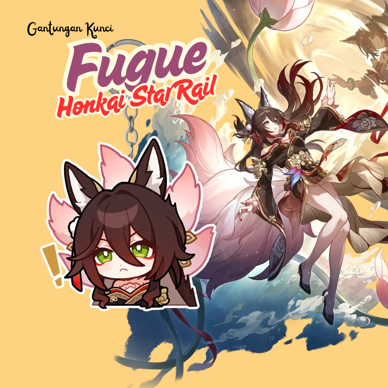 พวงกุญแจ GUNGAN HSR Fugue | Fugue Honkai Star Rail พรีเมี่ยมเลเซอร์ตัด UV พวงกุญแจอะคริลิค | พวงกุญแ