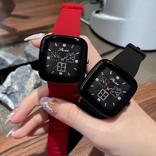 (COD) Hadiah hari ibu Jam Tangan Pria dan Wanita Korea Fashion: Pilihan Terbaik Jam Quartz Analog , dengan Strap Silikon Rubber yang Nyaman dan Tahan Lama