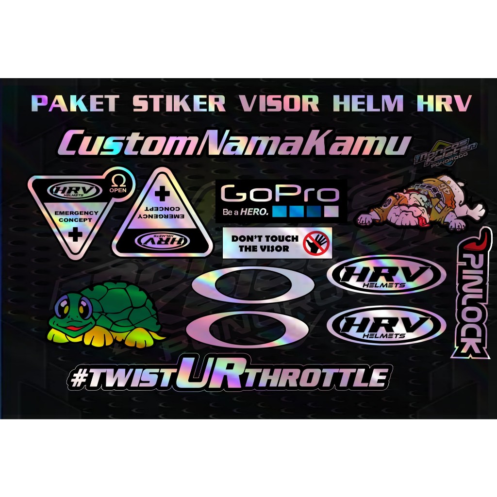 HOLOGRAM CUTTING HELMET VISOR STICKER