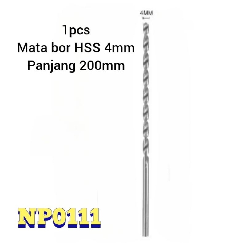 MATA Hss ดอกสว่าน 4mmx200 มม. ดอกสว่านเจาะเหล็กไม้ ดอกสว่านยาวพิเศษ 20 ซม. ไม่ใช่ Nachi YG WG SUS ดอ