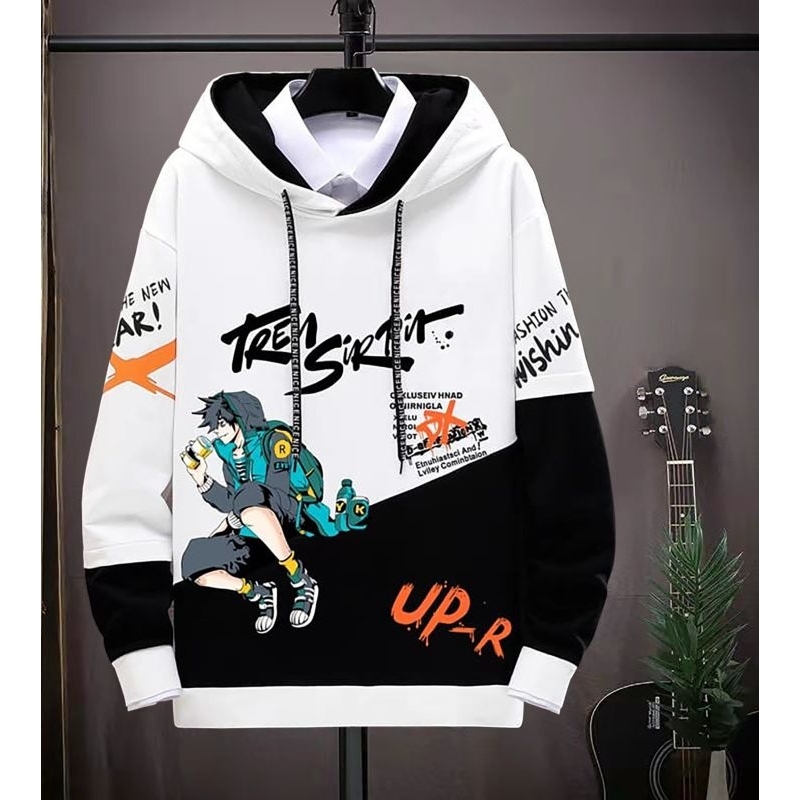 Kayser Times Hoodie Jumper 2 สีผสมวัสดุขนแกะ