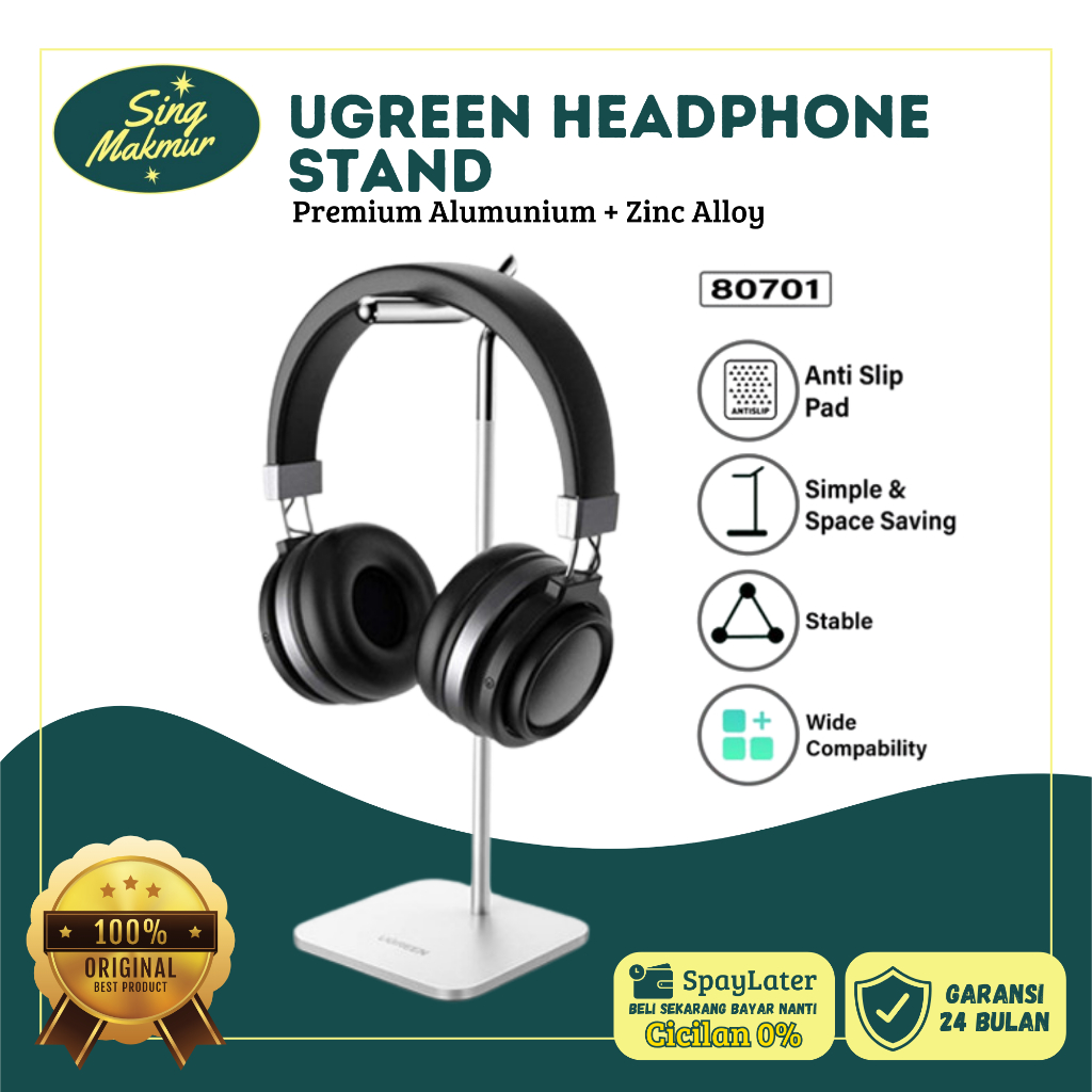GANTUNGAN UGREEN ที่วางขาตั้งอเนกประสงค์ ที่แขวนหูฟัง 80701 | ที่ใส่หูฟัง