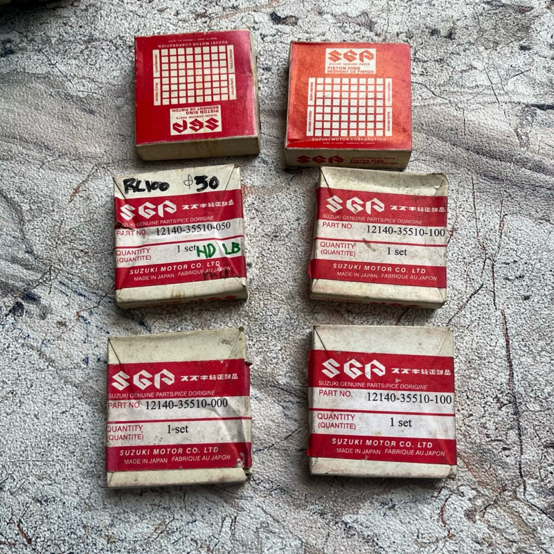 แหวนลูกสูบแหวนลูกสูบแหวนลูกสูบ os 50 100 Suzuki rc100 Rc 100 tornado GX Original Nos