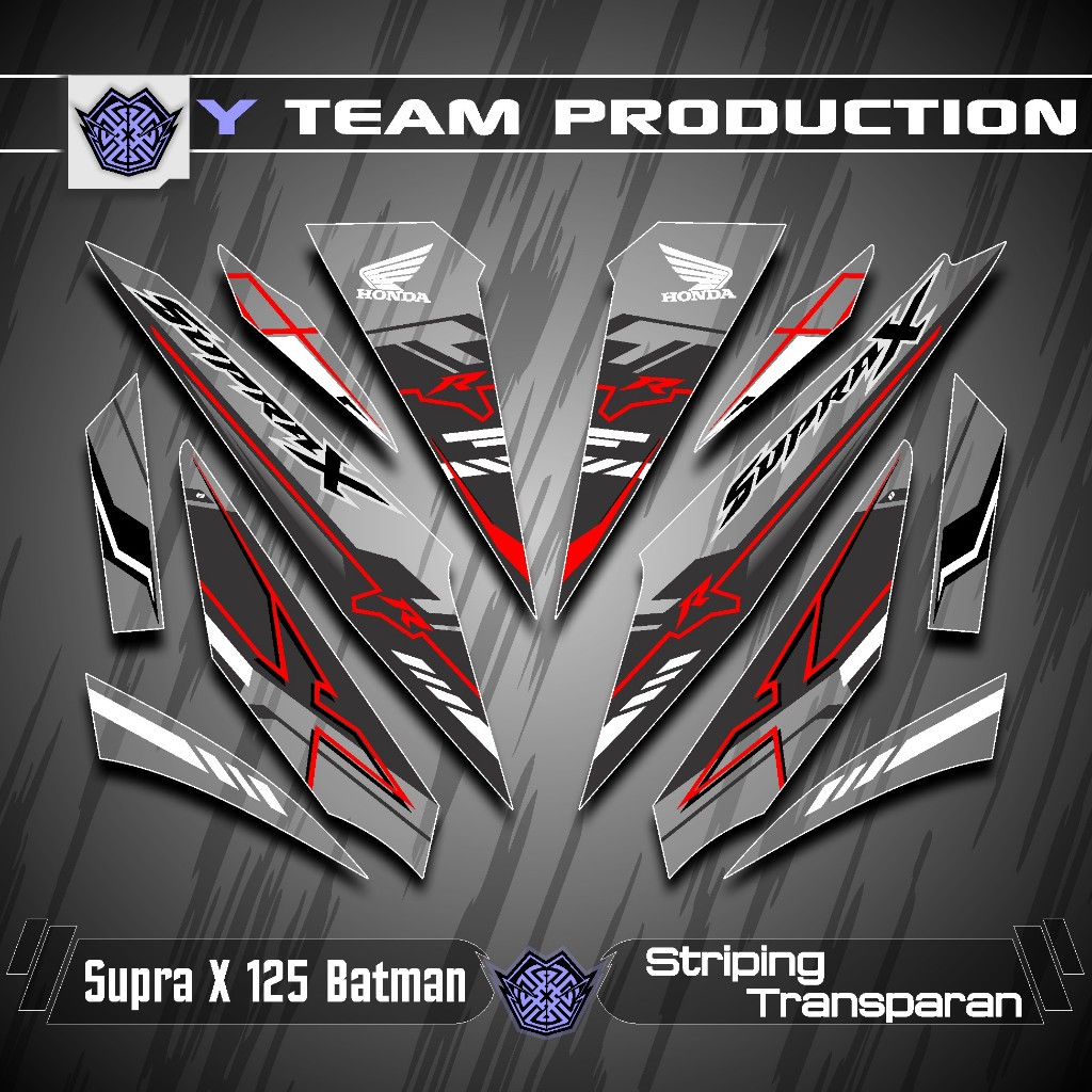 แถบสะท้อนแสง UV SUPRA X 125 BATMAN MOTIF X8 WAVE 125 สติ๊กเกอร์ CLEAR BETMEN SIMPLE GRAPHICS