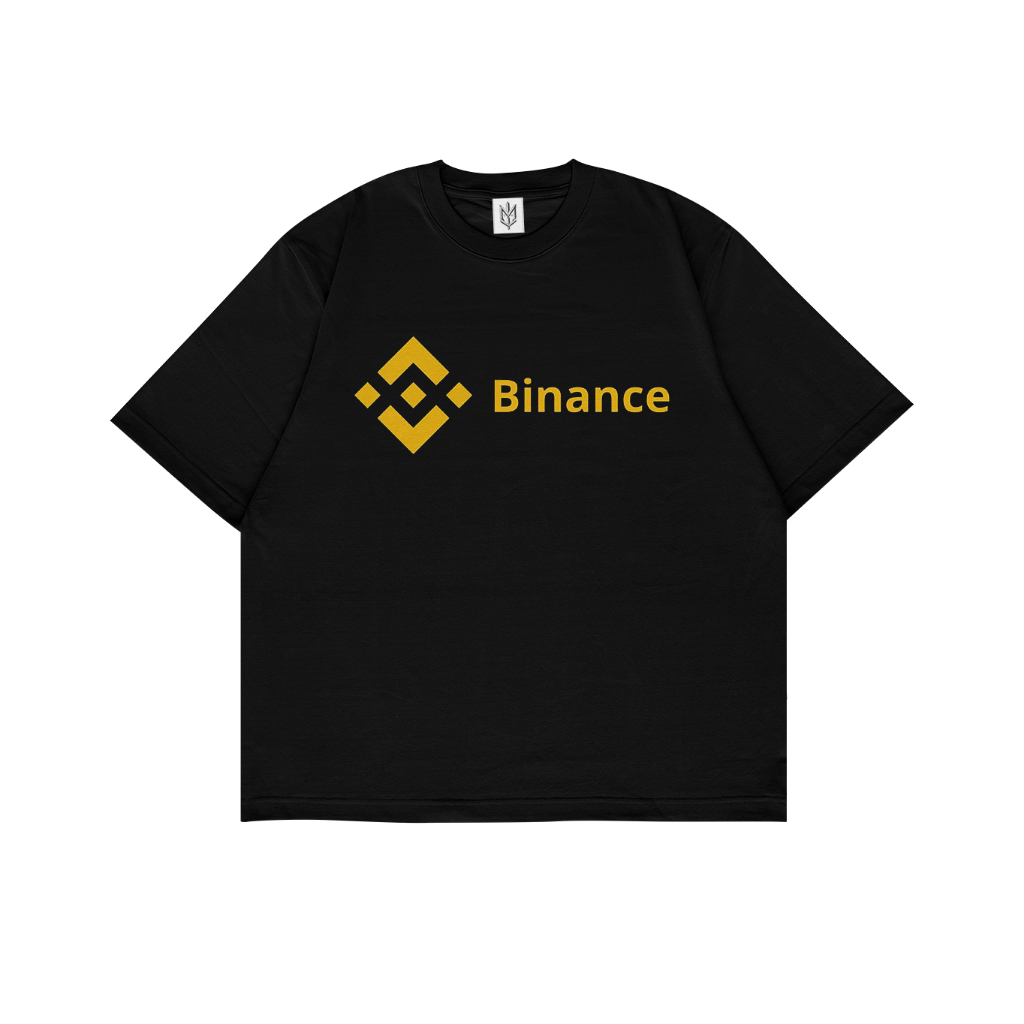 เสื้อยืด BINANCE FONT | เสื้อยืด OVERSIZE สีดําสไตล์ Y2K VINTAGE BOOTLEG GRUNGE | ผู้ชาย ผู้หญิง ผู้