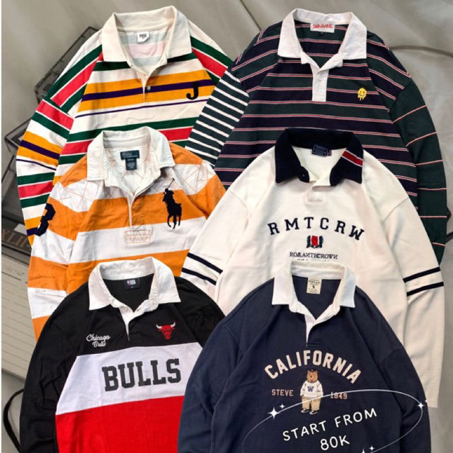 OUTER JACKET VINTAGE, COLORBLOCK, POLO SHIRT RUGBY SHIRT, COLLAR SHIRT