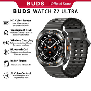 BUDS Z7 Ultra Outdoor Smartwatch |Ultra-large screen|Compass|IP68 Waterproof | Custom Wallpaper |Metal body | Wireless charging | Bluetooth calling